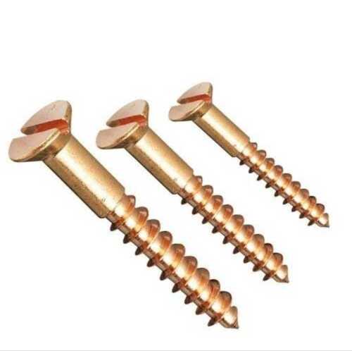 Perfect Strength And Anti Corrosive Durability Round Shape Brass Screw