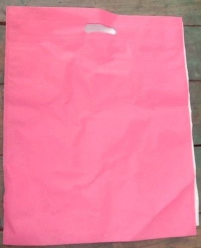 Pink For Shopping Handle Type D Cut Plain Non Woven Carry Bag