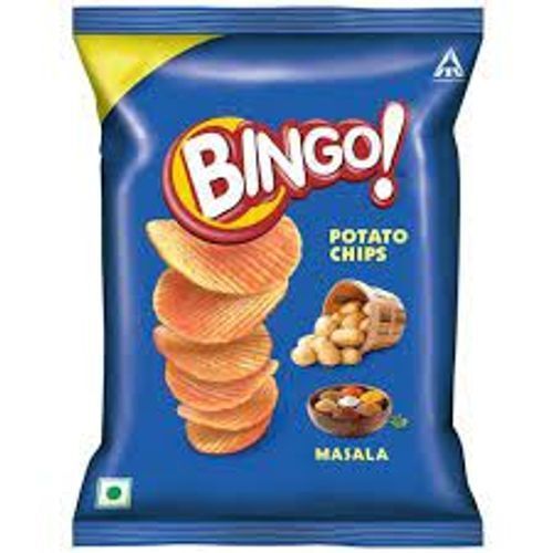 Spice Golden Quality Potatoes Sliced Thinly Crispy Crunchy Spicy Bingo Potato Chips Masala 