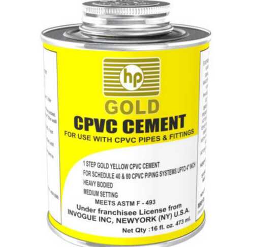 Weather Proof Sulphate Resistant Cpvc Solvent Cement For Use With Cpvc Pipes And Fitting