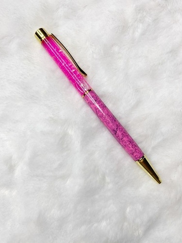 ब्लू स्मूथ एंड नॉन टॉक्सिक लाइट वेट ग्रिप पिंक मार्बल फ्लोटिंग ग्लिटर पेन