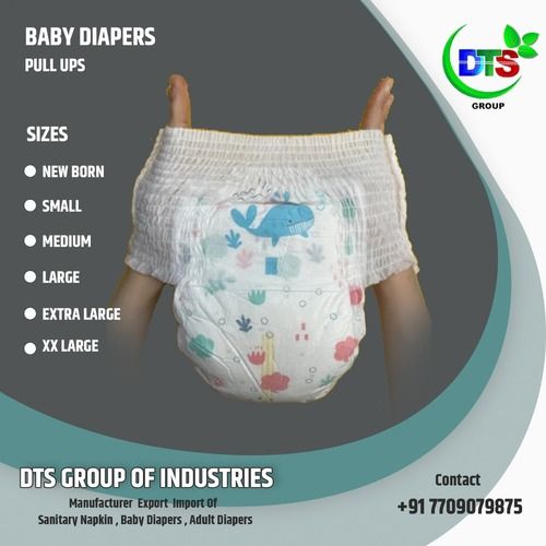 5-16 Months Disposable Baby White Diaper(Dry Surface)