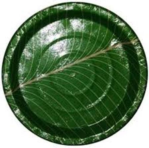 Banana Leaves Printed Disposable For Party Puja And Others Occasion (Green) Paper Plate