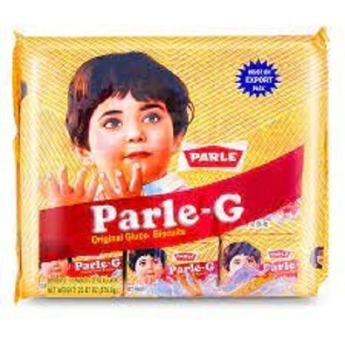 Brown Rectangular Delicious Sweet Parle G Biscuits 