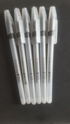 Black Comfortable And Light Weight Non Toxic Smooth With Extra Writing White Ball Pens