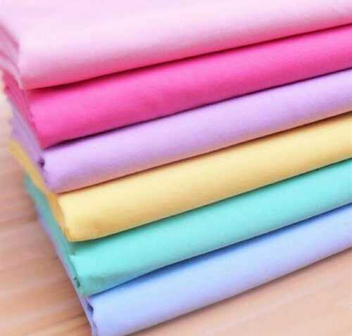 Cotton Fabric - 41-45 Inch Width, Plain Pattern | All Colors Available, Anti-Shrinkage, Ideal for Garments Across All Seasons