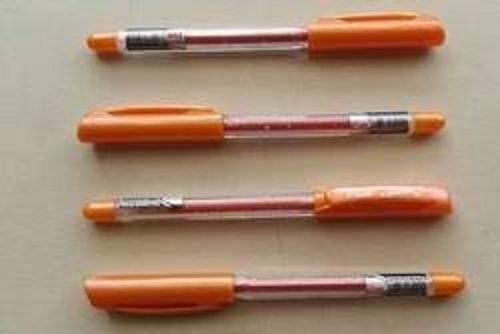 Non Toxic And Smooth With Extra Writing Light Weight Orange Ball Pen