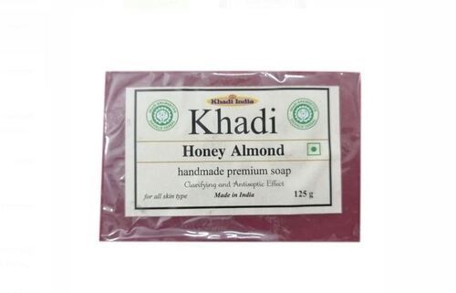 Pack Size 125 Gram Handmade Khadi Honey Almond Herbal Soap 