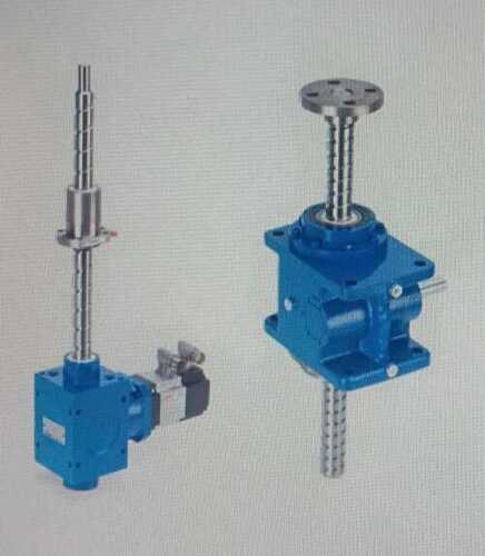 Blue Worm Gear Screw Jacks For Industrial Usage, 5 To 100 Kn Capacity