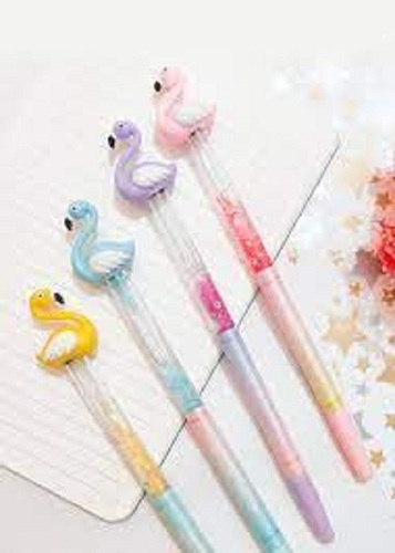 नीला हल्का और आरामदायक ग्रिप मल्टीकलर राइटिंग LED लाइट डक बॉल पेन