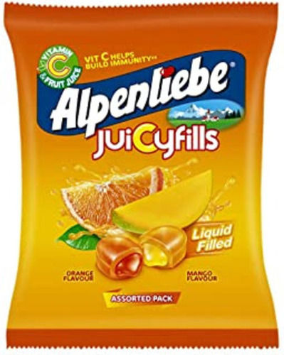 152 Gram Packaging Size Liquid Filled Mango And Orange Flavor Alpenliebe Candy 