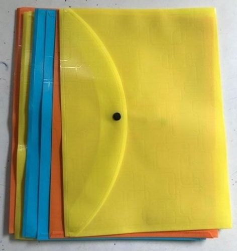 For Storage Documents, A4 Size Paper Multicolor Plastic Material Button Plastic File Folders 