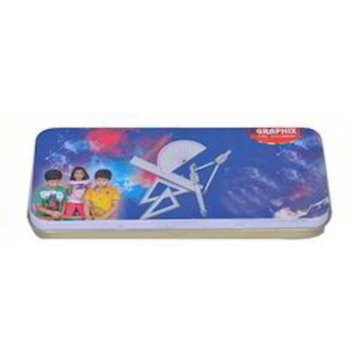 Rectangular Attractive Look Stylish And Lightweight Printed Hard Metal Mathematical Geometry Box