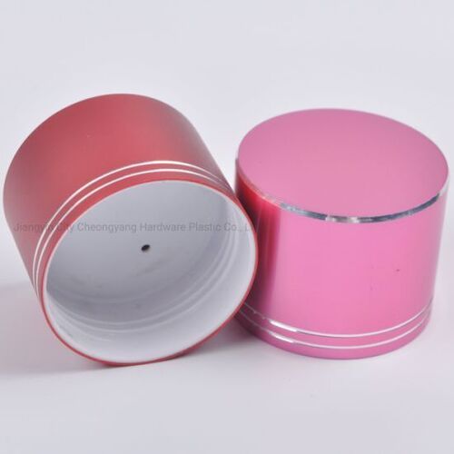 Biodegradable Unscrew Lightweight Easy To Use Durable Round Pink Aluminium Cap