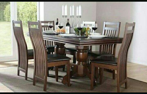 Wood Comfortable Solid Termite Resistance Durable Strong Plywood Dining Table And Chair 