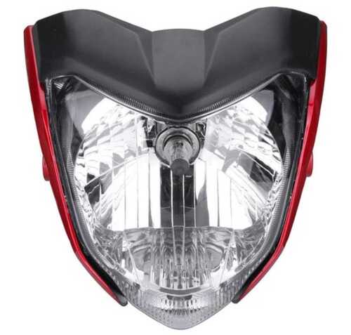 Tablets Light Weight Water Resistance Black And Red Two Wheeler Doom Headlight