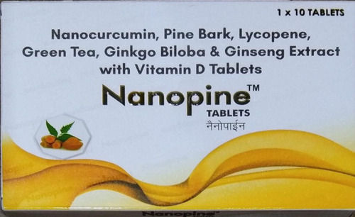 Nanocurcumin Pine Bark Lycopene Ginseng Extract With Vitamin D Tablets  Recommended For: As Par Doctor