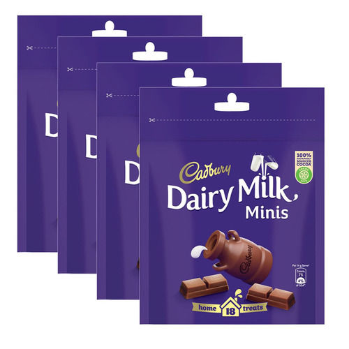 Pack Of 4 Piece 14 Gram Fat 17 Gram Sugars Cadbury Dairy Milk Chocolate