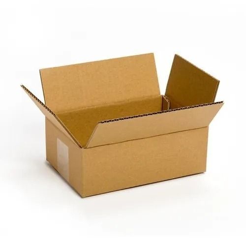 Metal 5 Ply Brown Rectangle Shape Material Paper Strong Corrugated Plain Box 