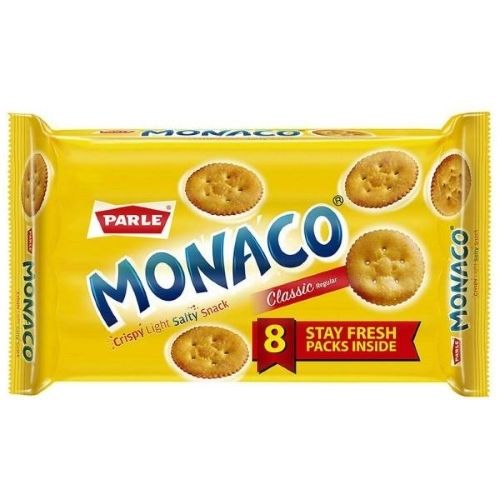 Crispy And Tasty Classic Regular Light Salty Snack Parle Monaco Bisuits