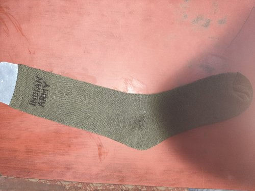 Dark Brown Ankle Length Soft Cotton Indian Army Printed Socks  Elasticity: High