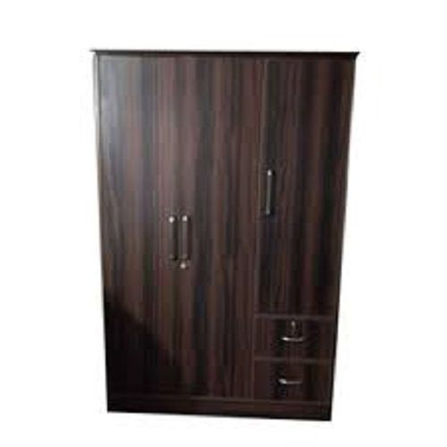 Polished Solid Sleek Termite Resistance Long Durable Sturdy Brown Wooden Wardrobe 