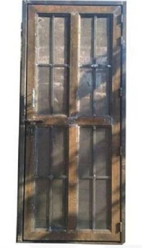 Brown Thickness 30Mm Size 6X3 Feet Powder Coated Classic Design Galvanized Steel Door 