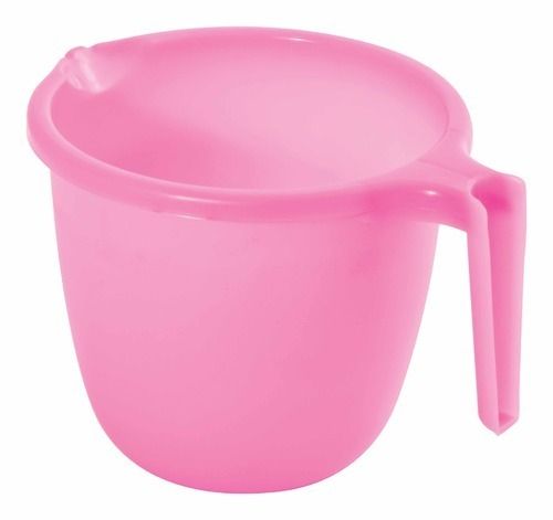 Red 1 Liter Round Shape Plastic Mugs Used In Bathroom And Toilet