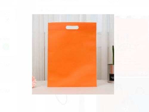 2 Kg Capacity Non Woven Material Patch Handle Orange Carry Bag