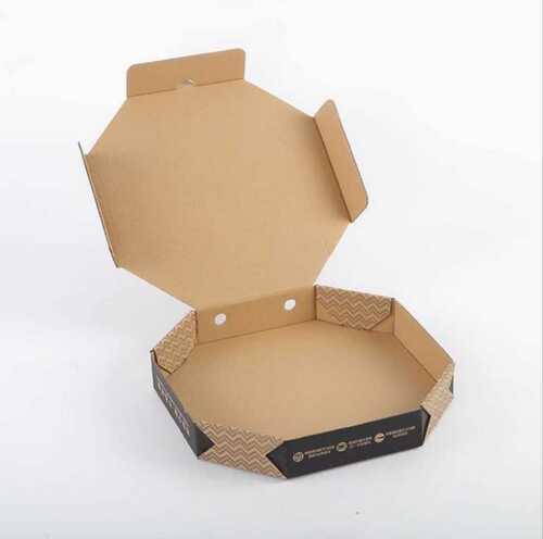 Brown Corrugated Pizza Box With 1-3 Mm Thickness