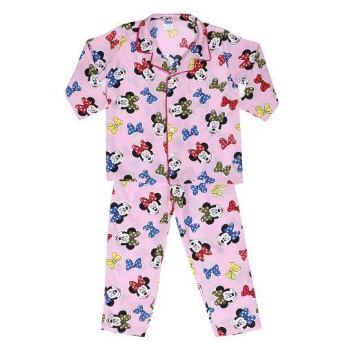 Pink Kids Collar Neck Night Suit