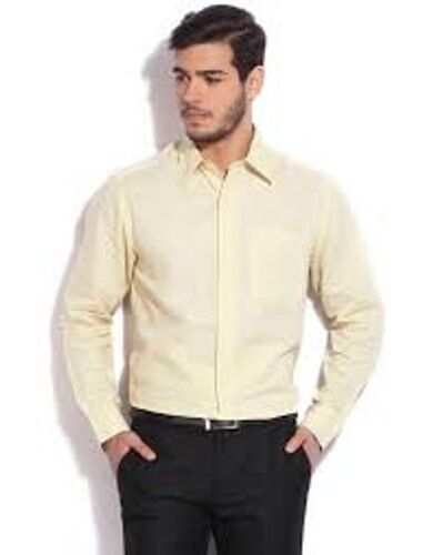 Linen Plain Men'S Pillars Of Quality Reliability And Affordability Light Yellow Formal Shirt Age Group: Adults