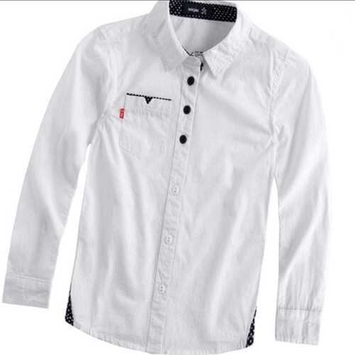 Men Comfortable And Breathable Easy To Wear Cotton Plain White Casual Shirt  Gender: Male