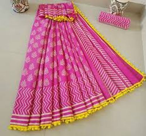 PINK COTTON SAREE......