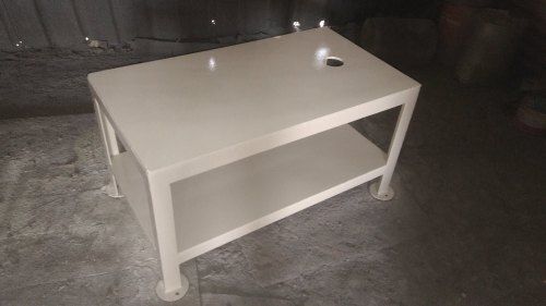 Strong And Soild Comfortable Long Durable White Metal Office Work Table No Assembly Required