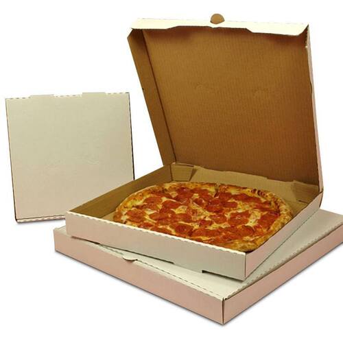 Square Shape Plain Brown Paper Disposable Pizza Packaging Boxes