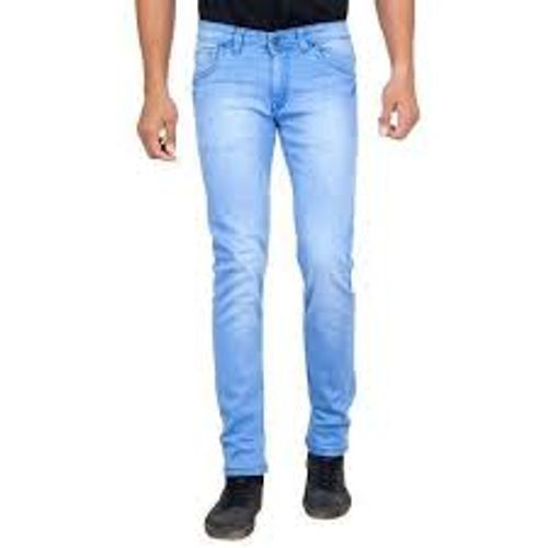 Breathable Sustainable Stretchable Blue Color Denim Jeans For Men