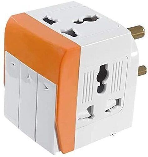 Three Way Socket Plug Adapter Universal Input Plug With Individual Switches Led Indicator Application: Home Appliances