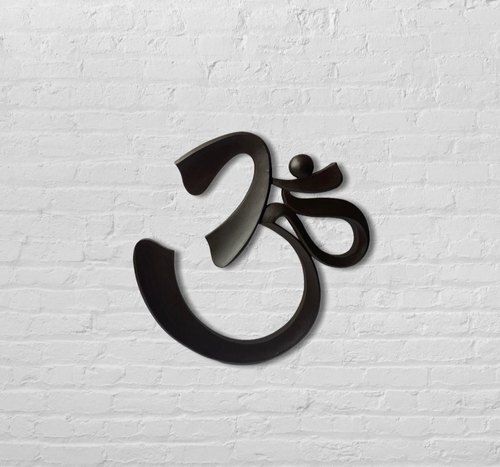 Traditional Strong Attractive Beautifully Designed Black Mdf Om Wall Hanging