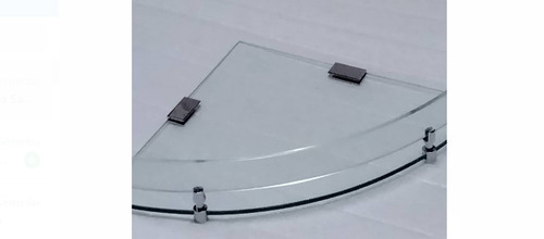 ट्रायंगल शेप 5 मिमी वॉल माउंटेड प्रिंटेड एल्युमिनियम और ग्लास बॉडी बाथरूम शेल्फ