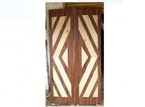 White And Brown Height 5 Foot, Thickness 5 Mm Designer Wooden Door  Application: Kitchen