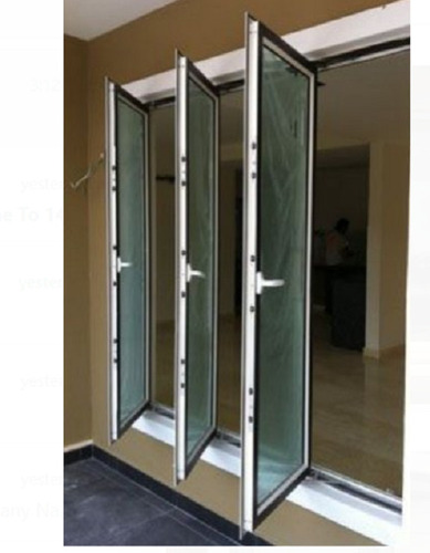 पॉलिश पाउडर कोटेड रेक्टेंगुलर शेप एल्युमिनियम और ग्लास मटेरियल डोर एप्लीकेशन: एक्सटीरियर