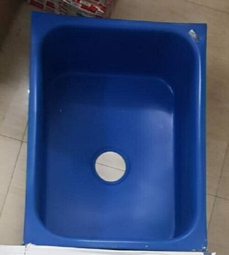 ब्लू स्क्वायर शेप पॉलिश फिनिश 24 X 18 X 9 इंच साइज स्टेनलेस स्टील किचन सिंक इंस्टॉलेशन टाइप: वॉल माउंटेड