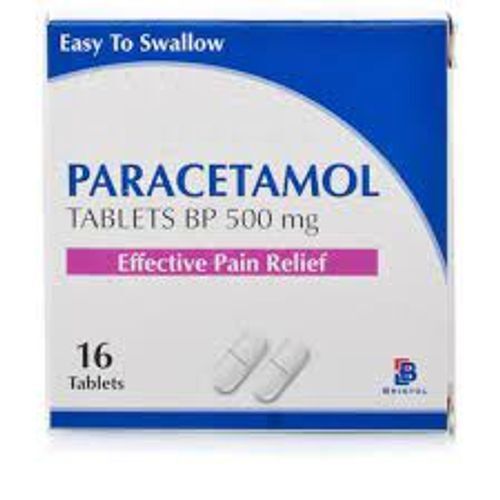 Allopathic Medicine Paracetamol Tablets Bp 500g, 16 Tablet Pack