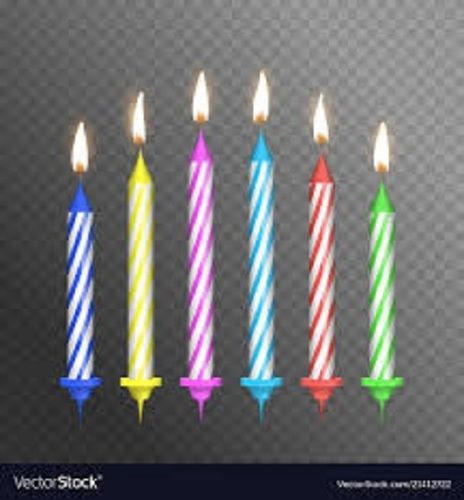 Beautiful Design And Lightweight Multicolor Designer Birthday Cake Candle