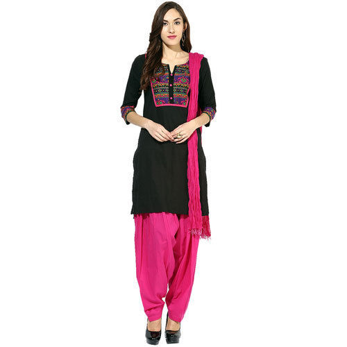 Black Embroidered Traditional Patiala Suit | Pakistani dress design,  Patiyala dress, Punjabi suits party wear