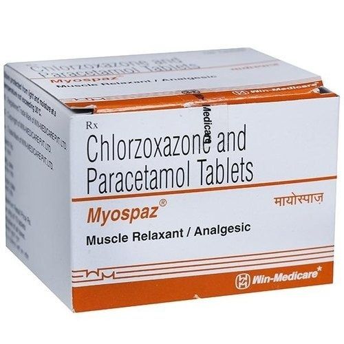 White Chlorzoxazone And Paracetamol Tablets