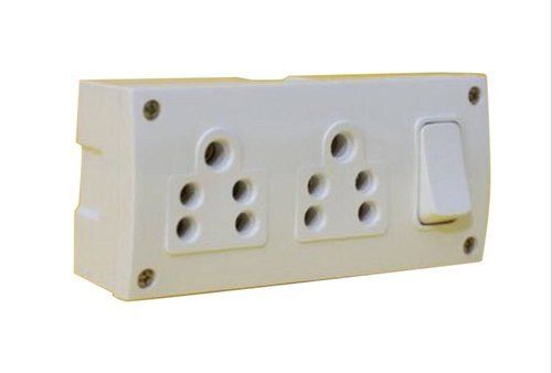 Durable Lightweight Long Lasting And High-Quality Horizontally White Electrical Switch Socket  Energy Consumption: 50-60 Watt Hour (Wh)