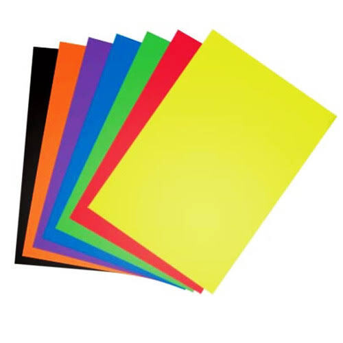 Easy To Use Lightweight Extra Smooth Multicolor Rectangular Fluorescent Paper  Pulp Material: Wood Pulp