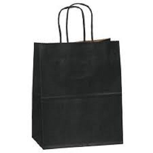 Fashionable Biodegradable Easy To Carry Recyclable Black Paper Carry Bag